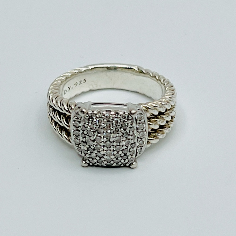 David Yurman Silver and Diamond Ring